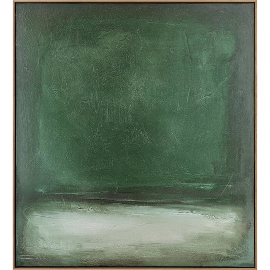 Creation Framed Art by Surya in green and hand painted. Made from canvas, polystyrene in a unique style.