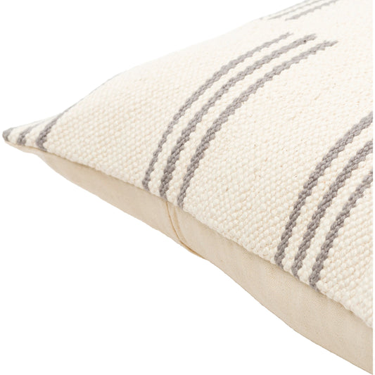 Carlton Pillow - 14283 by Surya in off-white, black. Made from front: 100% cotton, back: 100% cotton in a eclectic & global style.