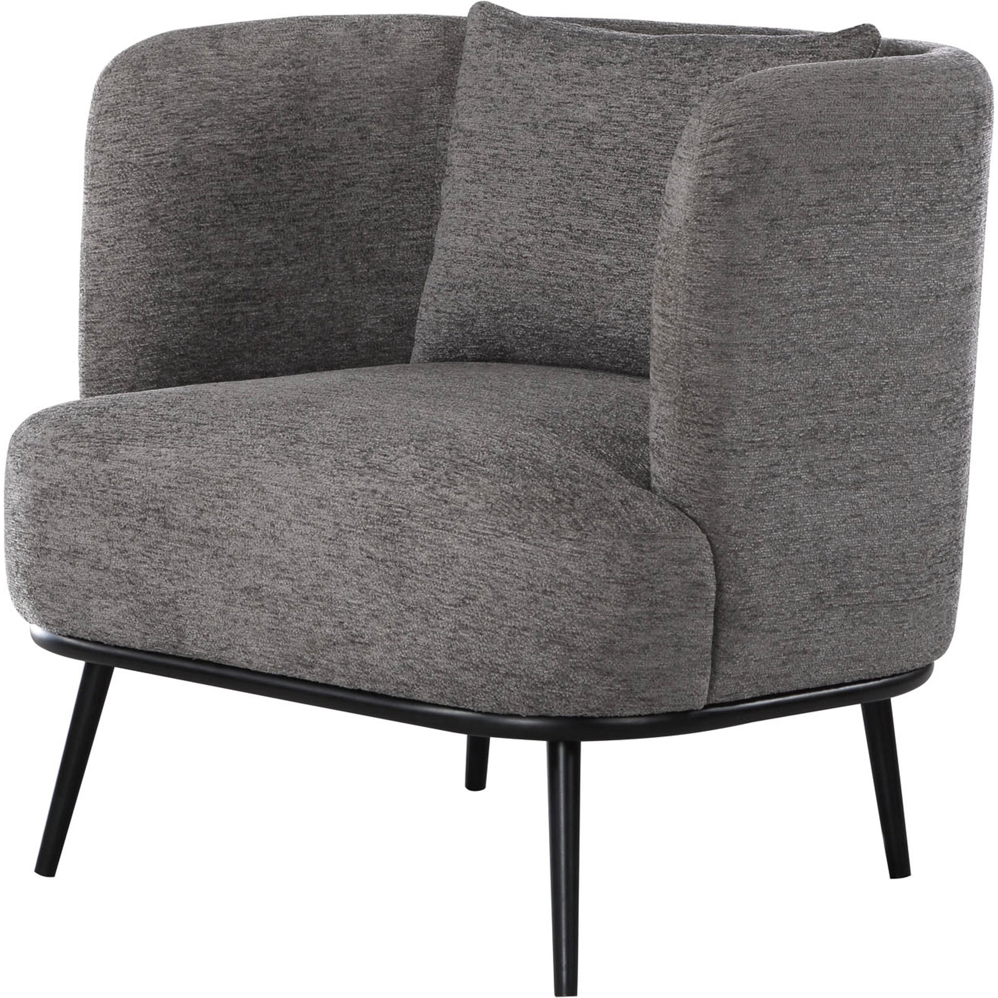 Carmine Accent Chair - 527345 by Livabliss in gray. Made from upholstery: polyester, base: metal, fill: 90% polyurethane foam, 10% polyester, polyfill in a modern style.
