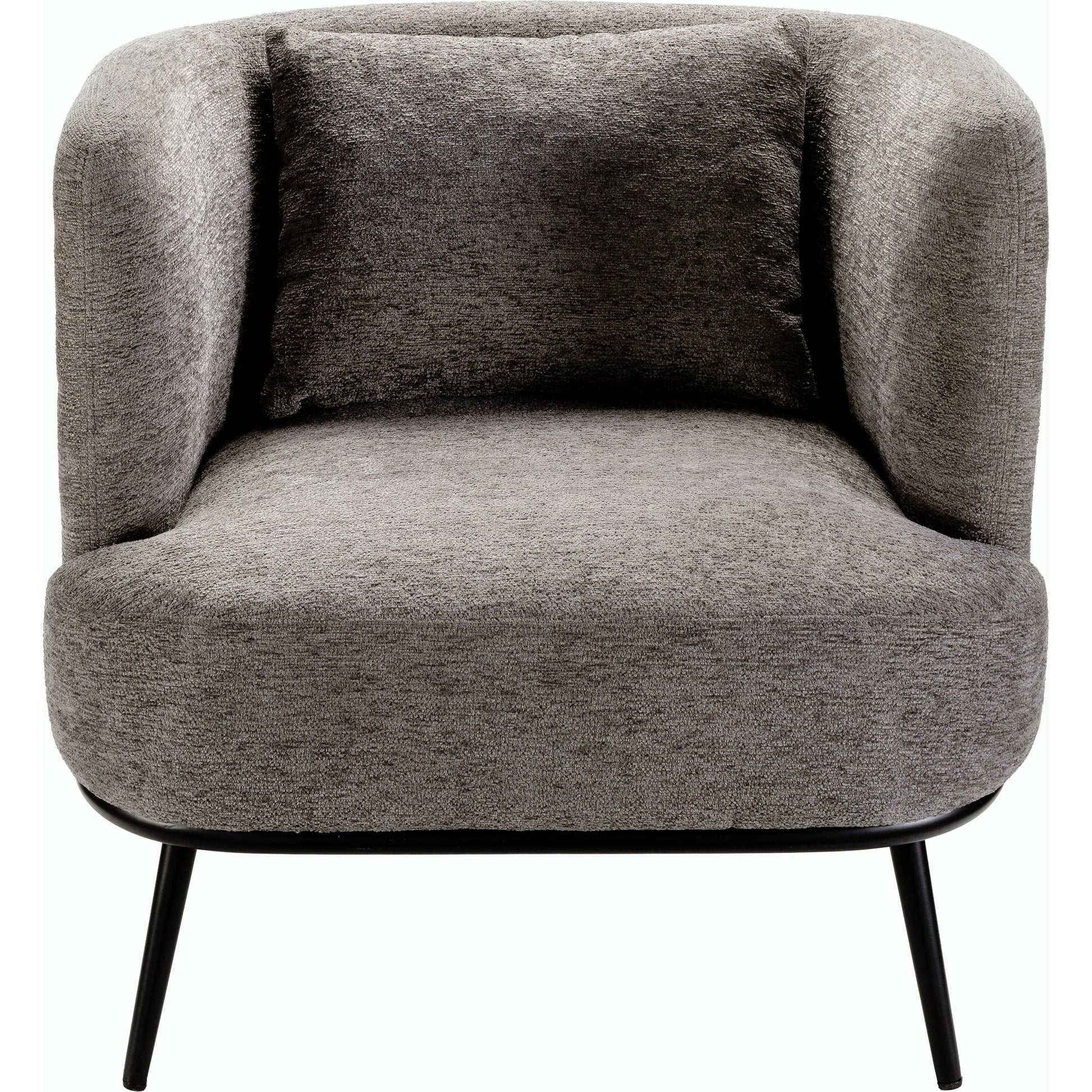 Carmine Accent Chair - 527345 by Livabliss in gray. Made from upholstery: polyester, base: metal, fill: 90% polyurethane foam, 10% polyester, polyfill in a modern style.