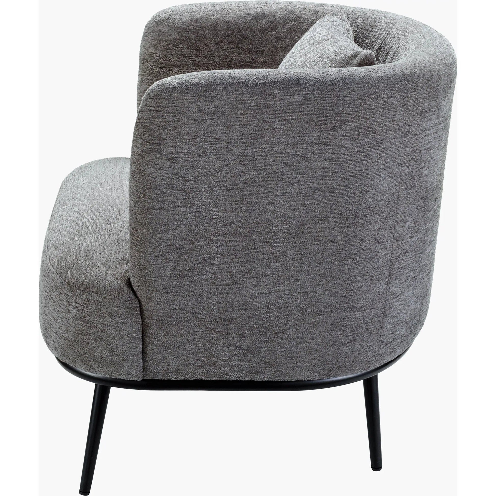 Carmine Accent Chair - 527345 by Livabliss in gray. Made from upholstery: polyester, base: metal, fill: 90% polyurethane foam, 10% polyester, polyfill in a modern style.