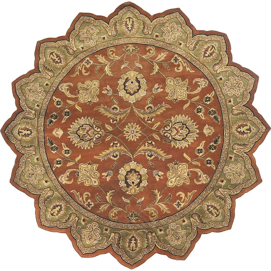 Crowne Rug - 1289 by Surya in burnt orange, dark brown, black. Made from 100% wool in a unique style.