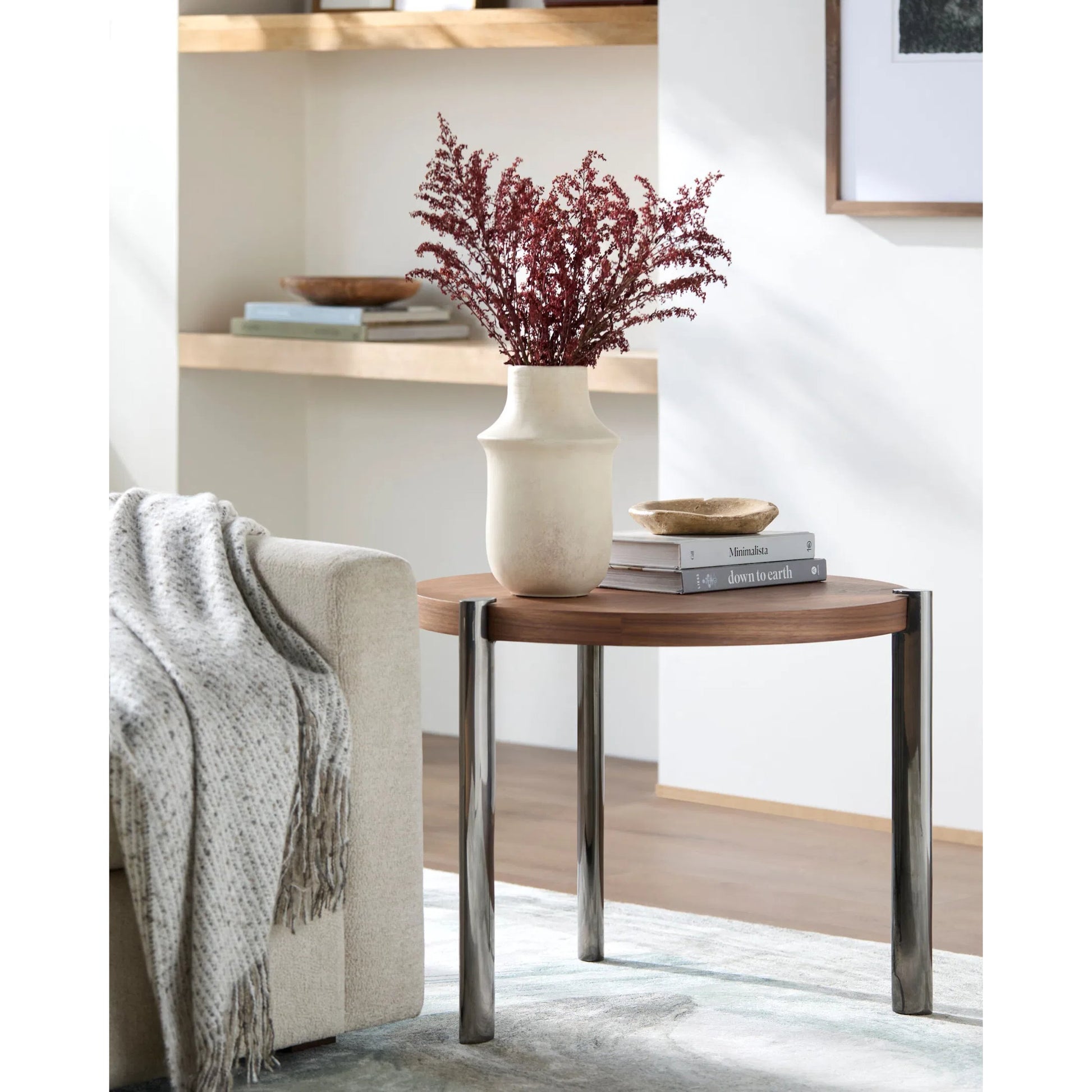 Caro Coffee Table - 497515 by Surya in black, clear, brown and brown. Made from top: manufactured wood, base: stainless steel in a modern style.