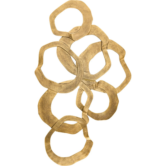Cronus Wall Sculpture by Livabliss in gold and plated. Made from aluminum in a unique style.