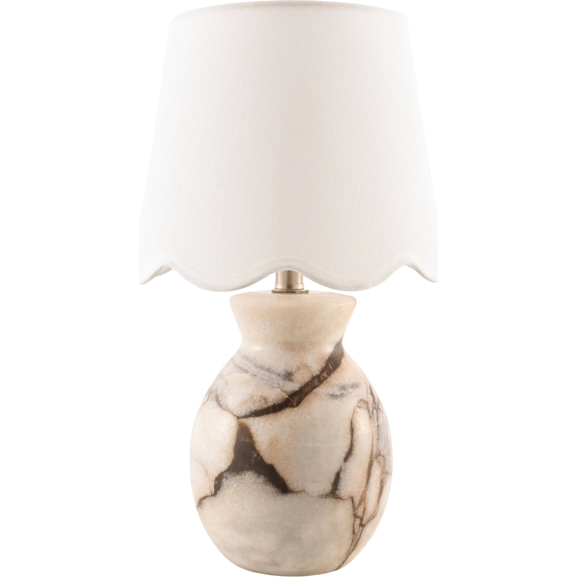 Cerava Accent Table Lamp by Livabliss in natural. Made from marble, linen, polyester in a unique style.