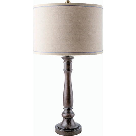 Cory Table Lamp - 528936 by Livabliss in body: brown, base: brown, shade (outside): beige, shade (inside): white, finial: brown, harp: metallic - nickel, cord: translucent and paintedpaintedpainted. Made from resin, linen, i