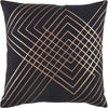 Black, Champagne / Down Feather / 22 x 22 x 5