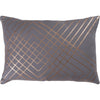 Medium Gray, Gold / Down Feather / 13 x 19 x 4