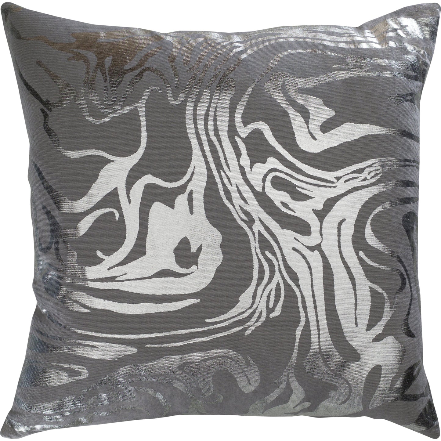 000 S-278720,S-278721 | Primary Silo | Crescent Pillow by Surya in medium gray, metallic - silver. Made from 100% cotton in a modern style.