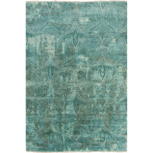 Cheshire Rug - 12638 by Surya in deep teal, teal, aqua, sage. Made from 100% new zealand wool in a unique style.