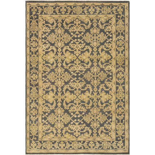 CSL-6004 Rug by Surya in dark brown, taupe, beige, dusty sage. Made from 100% new zealand wool in a unique style.