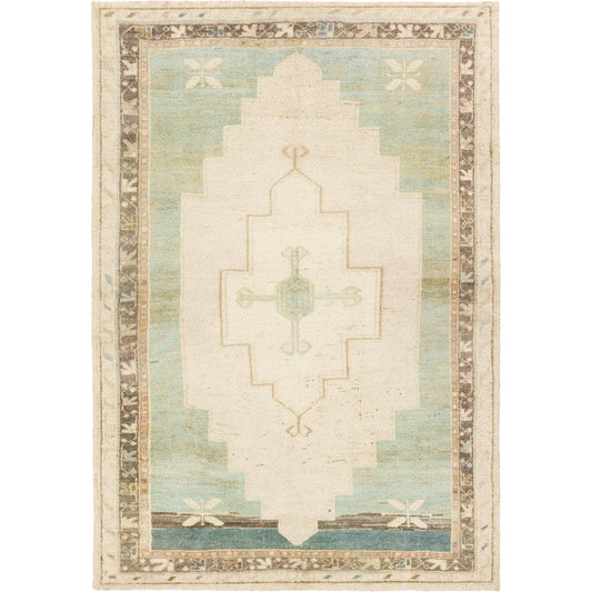 Casen CSN03 Rug by Jaipur Living in cream, light blue. Made from 100% pet yarn in a unique style.