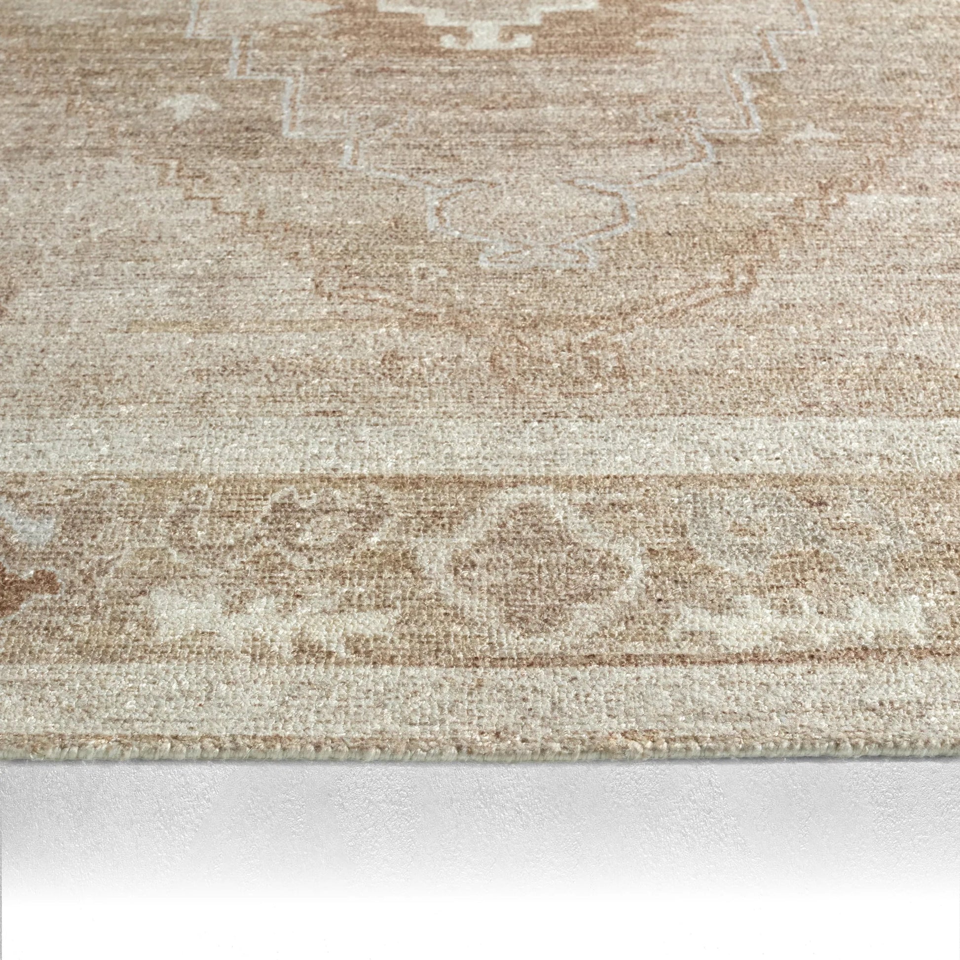 Casen CSN07 Rug by Jaipur Living in tan, beige. Made from 100% pet yarn in a unique style.