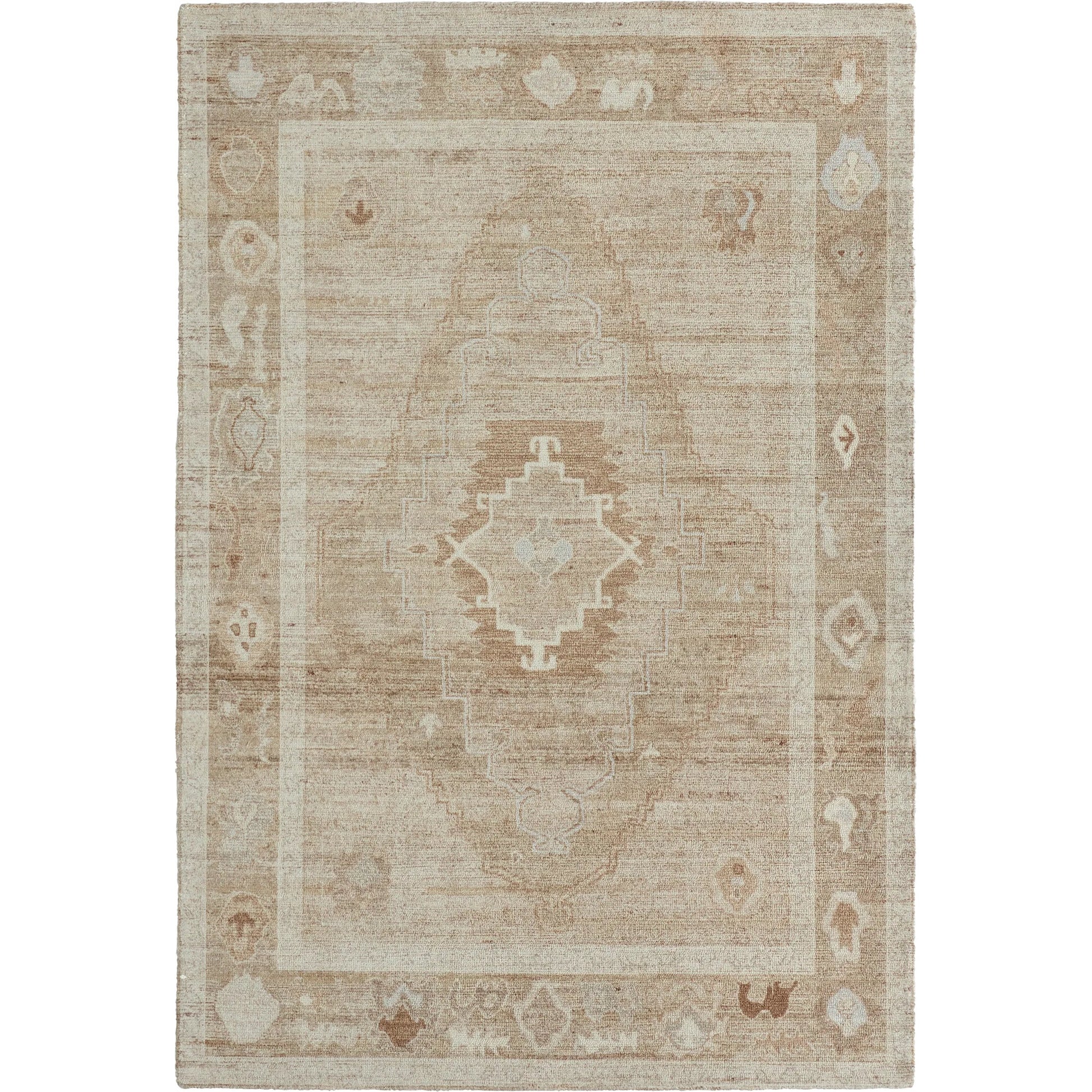 Casen CSN07 Rug by Jaipur Living in tan, beige. Made from 100% pet yarn in a unique style.