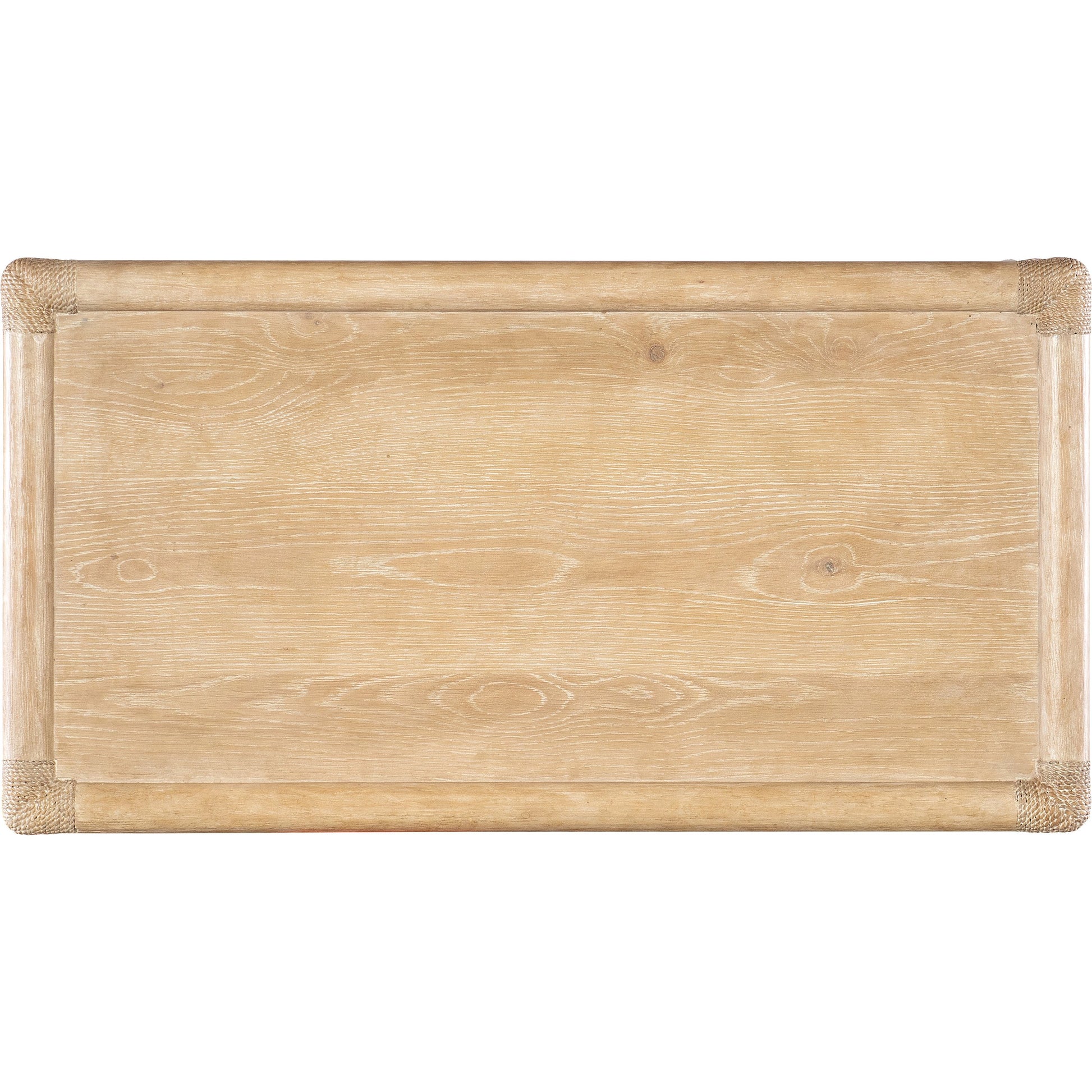 Retreat Pole Rattan Nightstand by Hooker Furniture. Made from oak, maple veneers with rope in a cottage & farmhouse style.