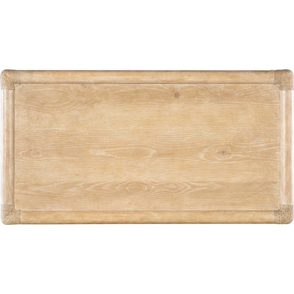 Retreat Pole Rattan Nightstand by Hooker Furniture. Made from oak, maple veneers with rope in a cottage & farmhouse style.