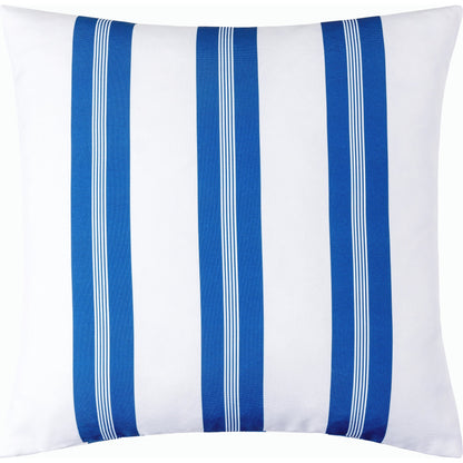 Classic Stripe Pillow - 533903 by Livabliss in white, dark blue. Made from polyester in a modern style.