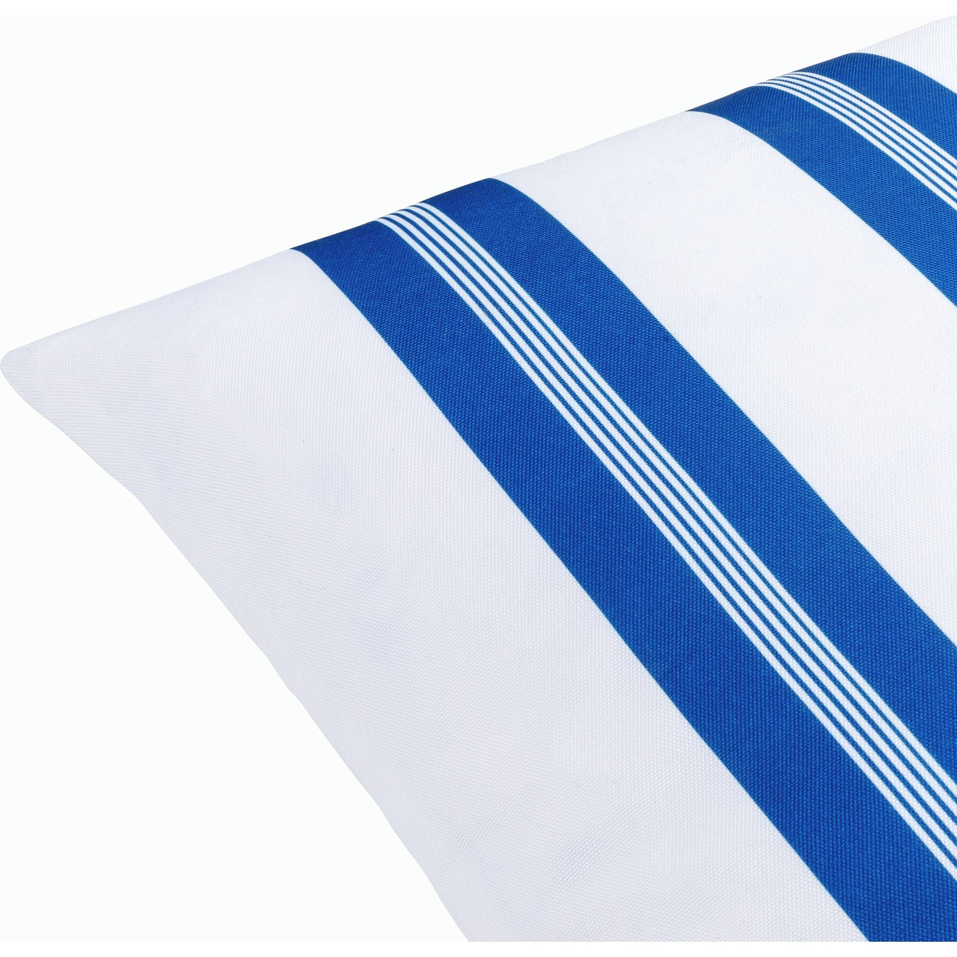 Classic Stripe Pillow - 533903 by Livabliss in white, dark blue. Made from polyester in a modern style.