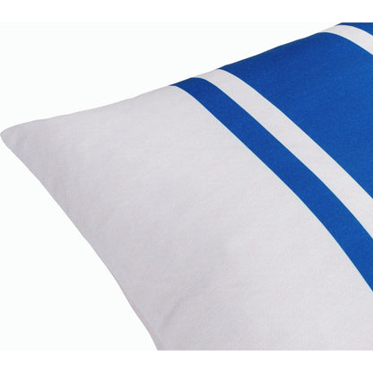 Classic Stripe Pillow - 533888 by Livabliss in off-white, dark blue. Made from polyester in a modern style.