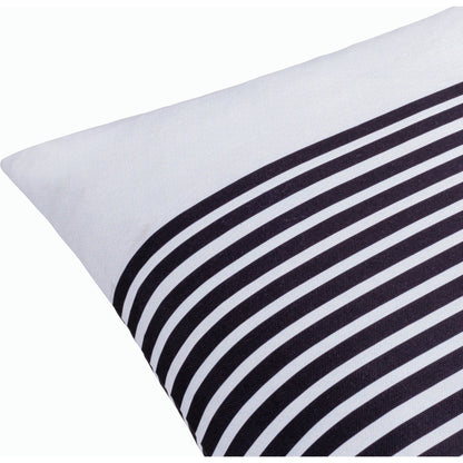 Classic Stripe Pillow - 533913 by Livabliss in off-white, black. Made from polyester in a modern style.