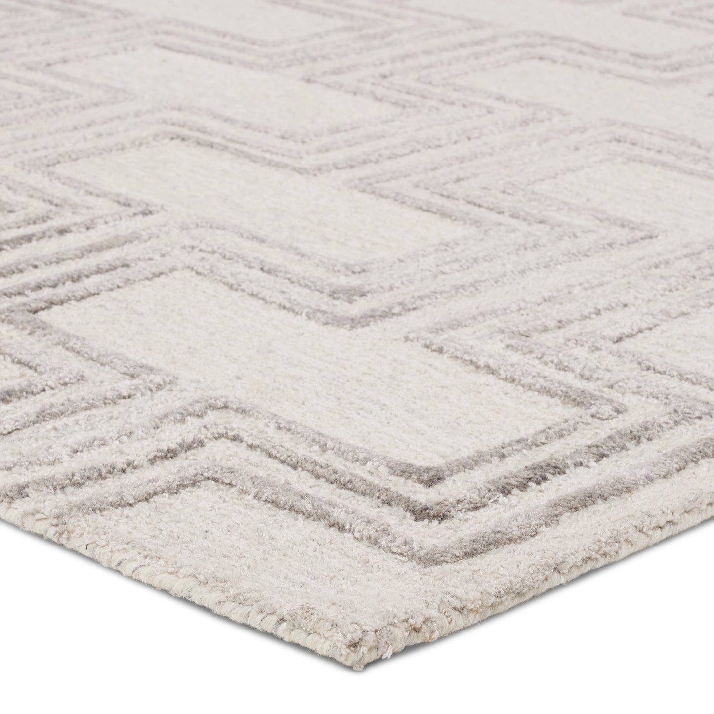 002 SI-2077505,SI-2077506,SI-2077507,SI-2077508,SI-2354311,SI-2386031 | Closeup | City CT122 Rug by Jaipur Living in gray. Made from 60% wool 40% viscose in a unique style.