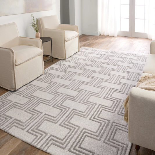 City CT122 Rug by Jaipur Living in gray. Made from 60% wool 40% viscose in a unique style.
