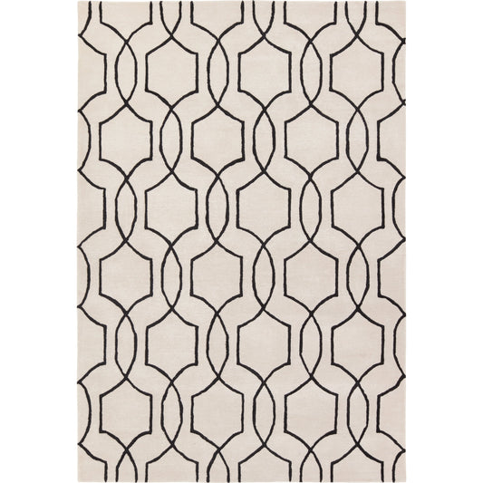 City CT123 Rug by Jaipur Living in cream, black. Made from 60% wool 40% viscose in a unique style.