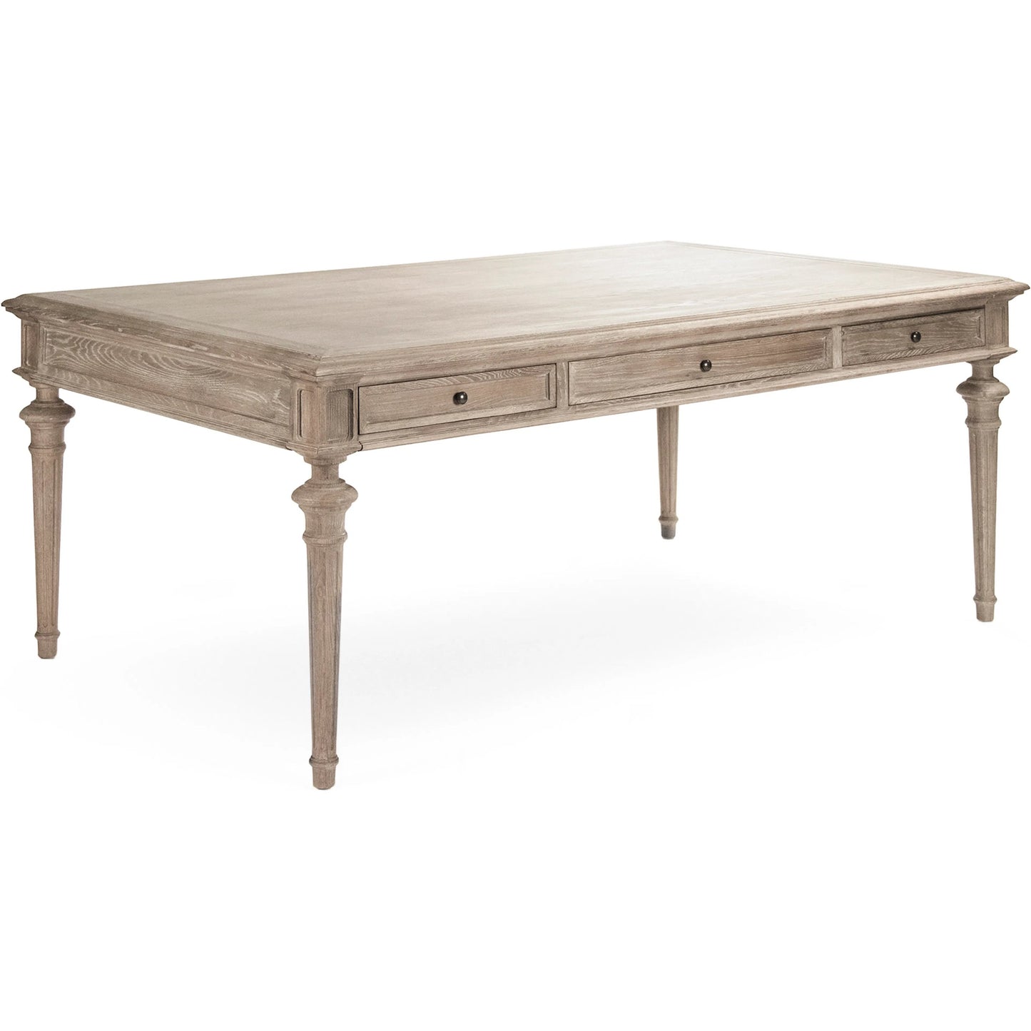 006 S-337953 | Additional Silo | Nadine Dining Table by Zentique in limed gray oak and oak. Made from oak in a traditional style.