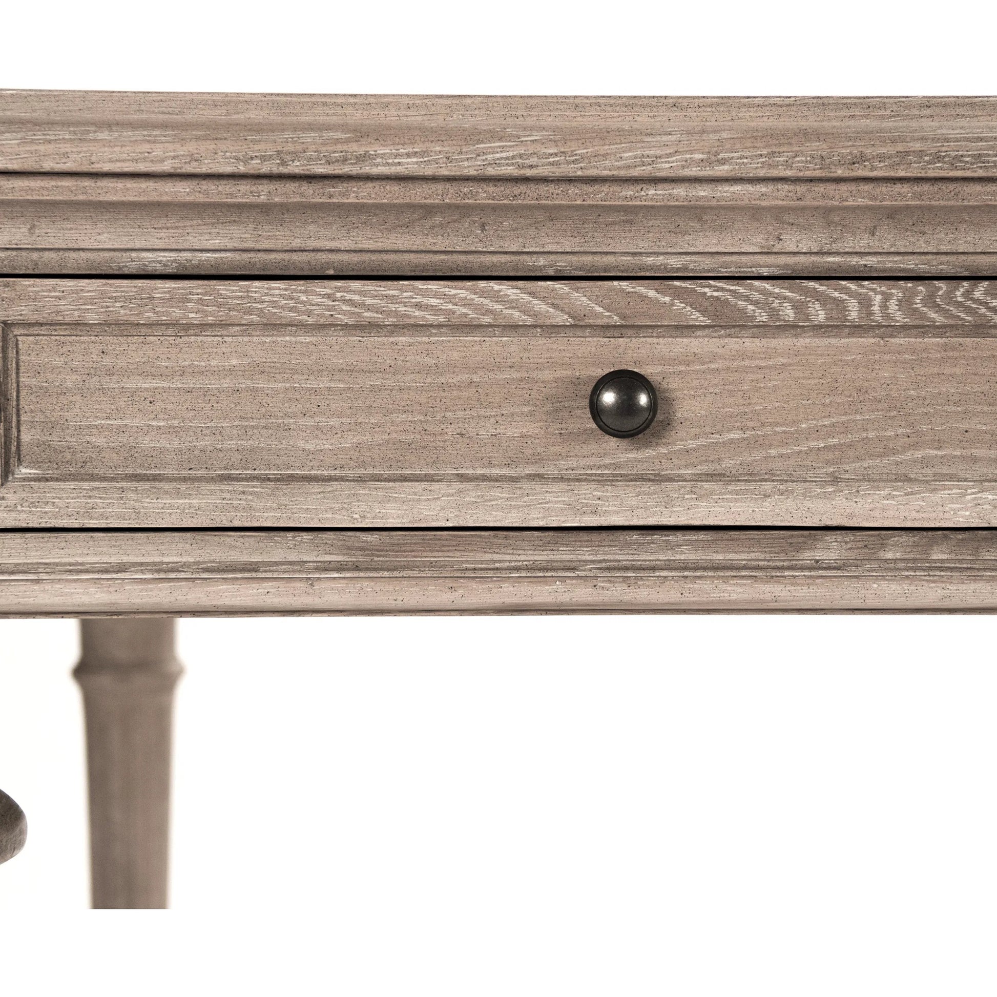 Nadine Dining Table by Zentique in limed gray oak and oak. Made from oak in a traditional style.