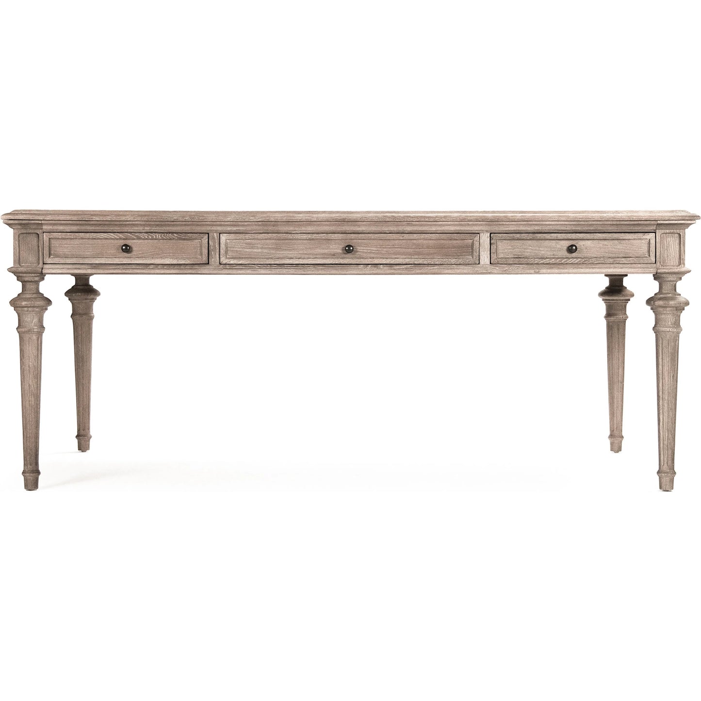 005 S-337953 | Primary Silo | Nadine Dining Table by Zentique in limed gray oak and oak. Made from oak in a traditional style.