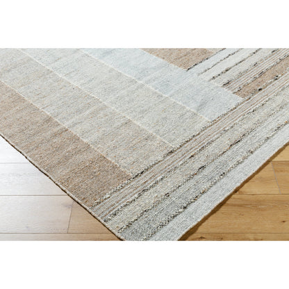 Celtic Rug - 537453 by Surya in ash, khaki, metallic - silver, sage. Made from wool in a unique style.
