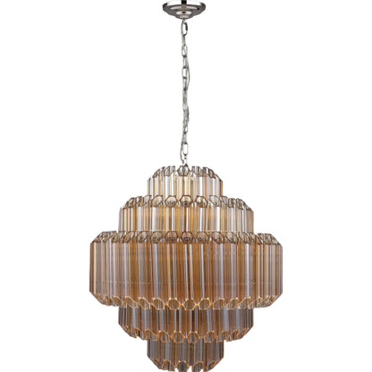 Adaline Chandelier by Safavieh in nickel. Made from iron, glass in a modern style.
