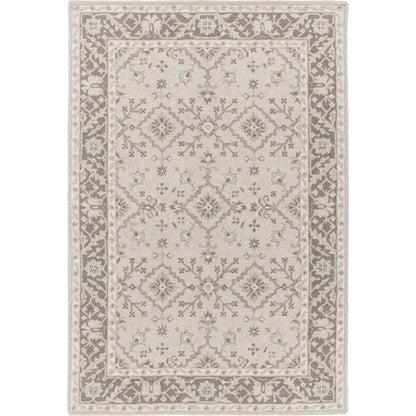 Castille Rug - 14886 by Surya in medium gray, charcoal, off-white, light brown. Made from 100% wool in a unique style.
