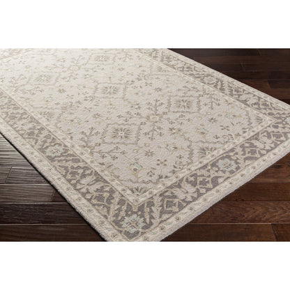Castille Rug - 14886 by Surya in medium gray, charcoal, off-white, light brown. Made from 100% wool in a unique style.