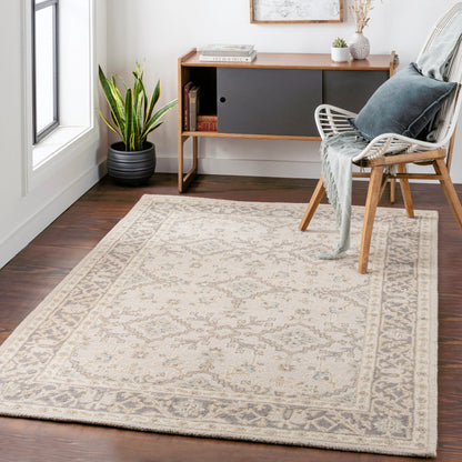 Castille Rug - 14886 by Surya in medium gray, charcoal, off-white, light brown. Made from 100% wool in a unique style.