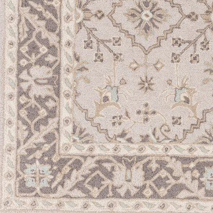 Castille Rug - 14886 by Surya in medium gray, charcoal, off-white, light brown. Made from 100% wool in a unique style.
