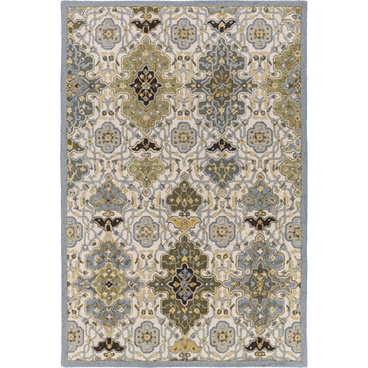 CTL-2007 Rug by Surya in denim, olive, mustard, gray, black. Made from 100% wool in a unique style.