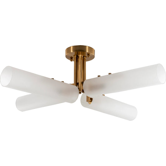 Clapton Ceiling Light - 25302 by Surya in brass. Made from glass, metal in a modern style.
