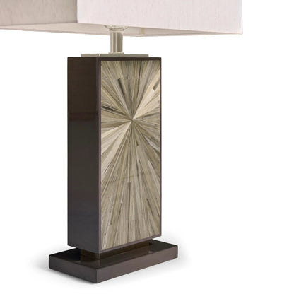 Terra Vertical Table Lamp by Jonathan Charles in natural straw. Made from main straw in a unique style.