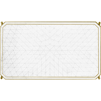 Luxe Cocktail Table by Jonathan Charles in gold and gilded iron. Made from iron in a modern style.