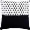 Off-White, Black / Down Feather / 18" x 18"
