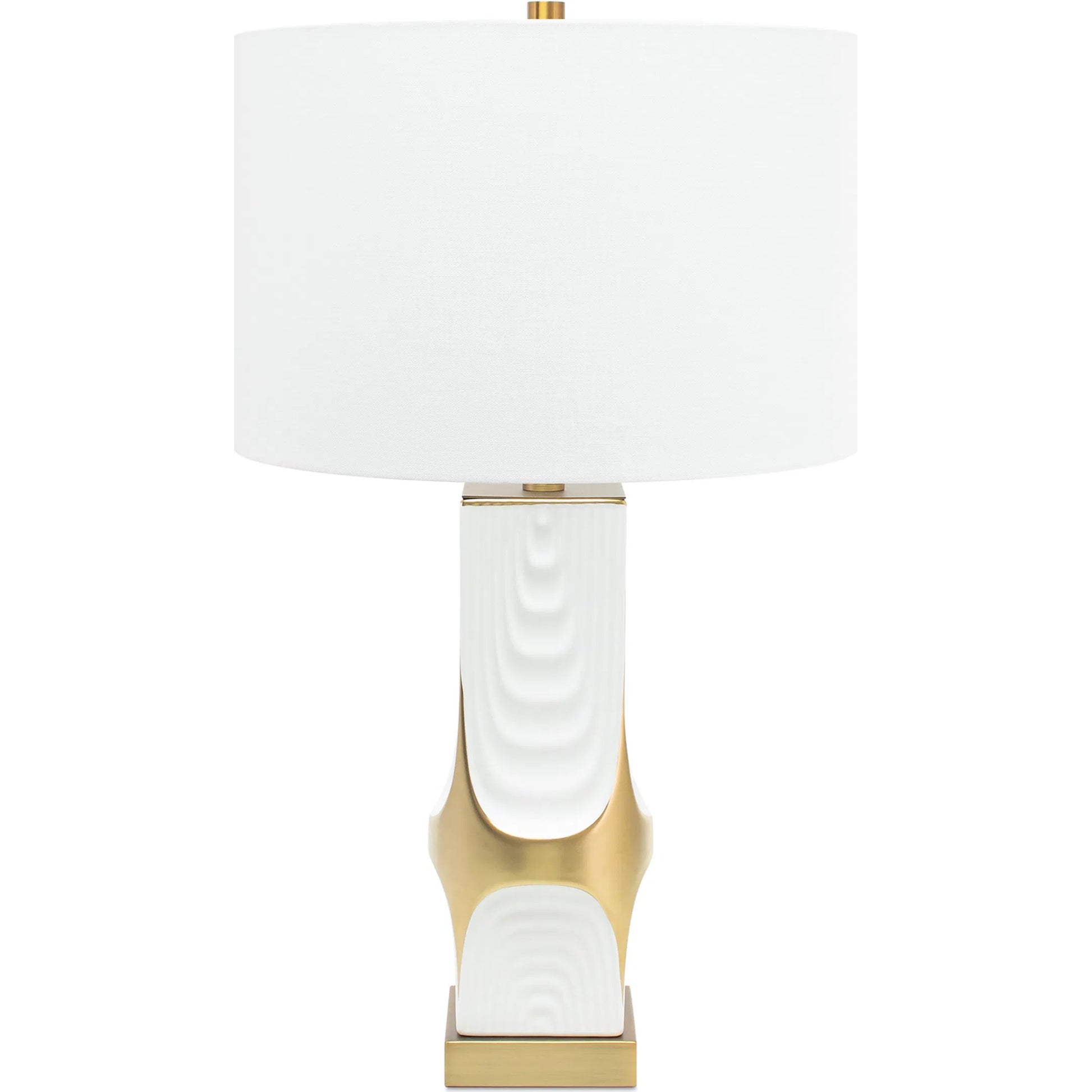 Drape Table Lamp by Couture Lamps in black, gold. Made from ceramic, metal, linen in a modern style.