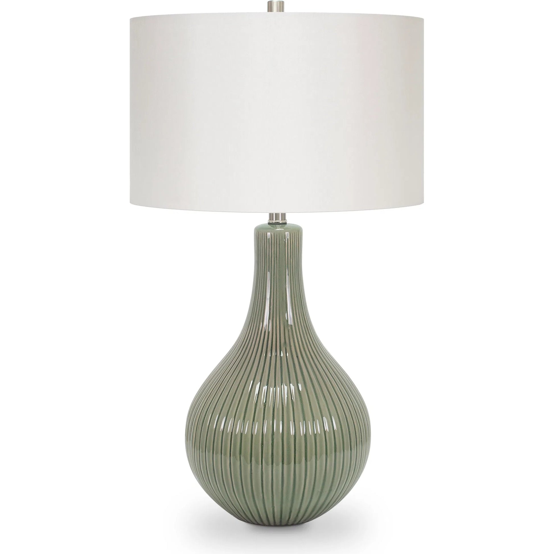 Liza Table Lamp by Couture Lamps. Made from ceramic, linen in a unique style.