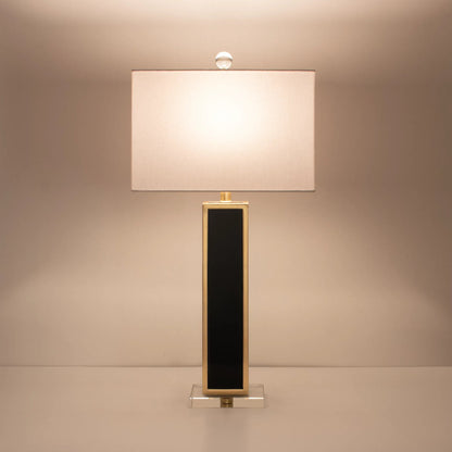 Blair Table Lamp by Couture Lamps in calypso blue, silver leaf. Made from resin, mdf, crystal, linen in a unique style.