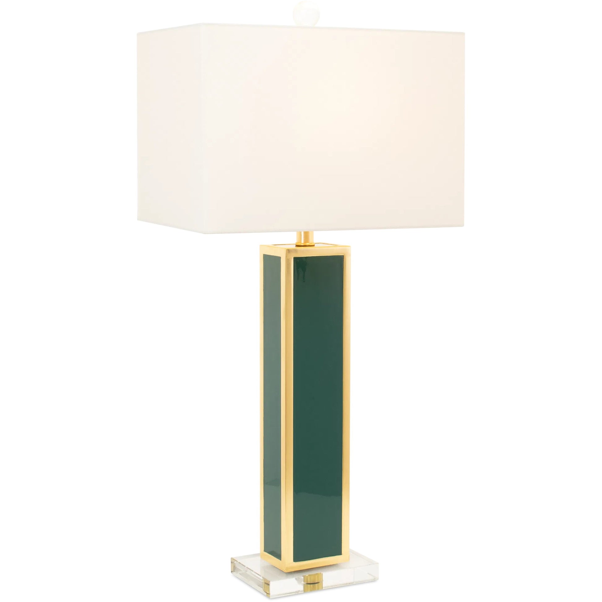 Blair Table Lamp by Couture Lamps in calypso blue, silver leaf. Made from resin, mdf, crystal, linen in a unique style.