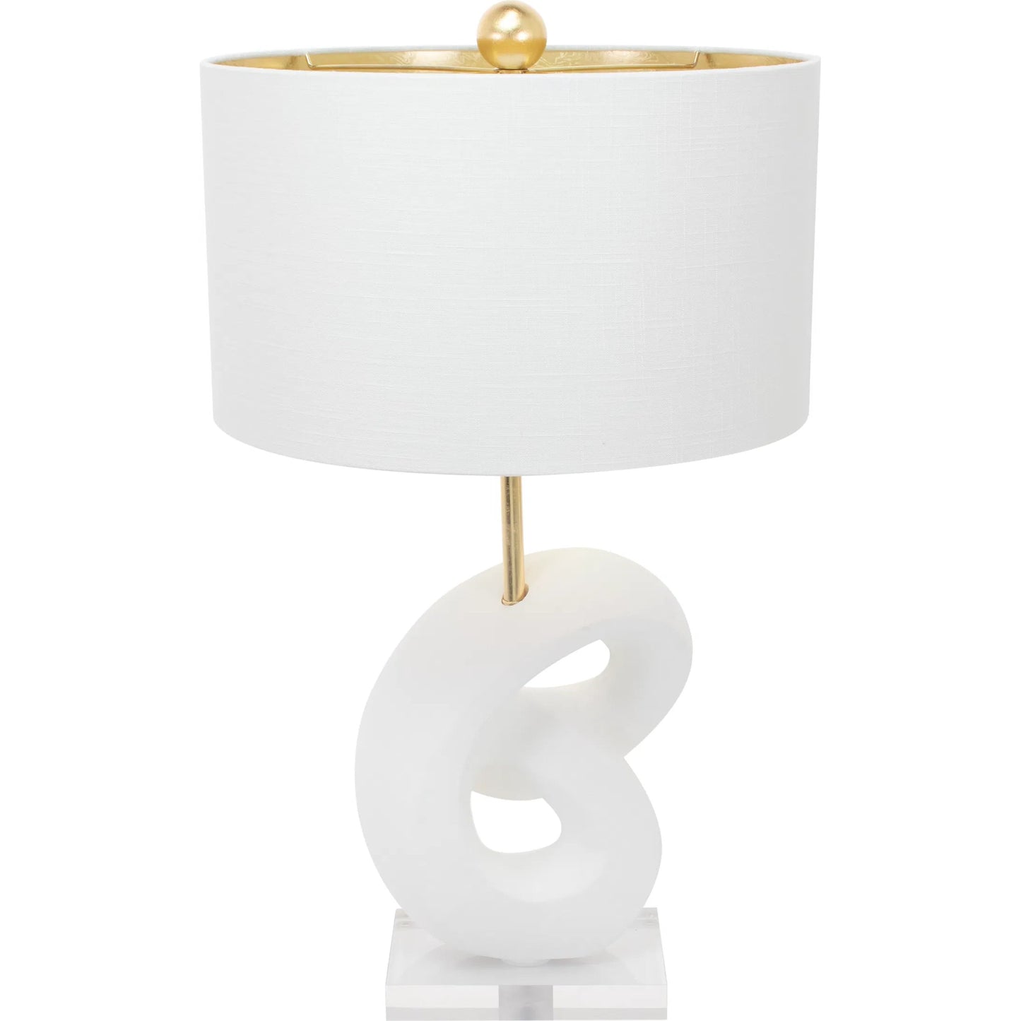 003 SI-2448481 | Additional Silo | Danielli Table Lamp by Couture Lamps in white with gold. Made from resin, linen in a unique style.