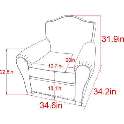 Palermo Wing Chair by Pasargad Home in brown. Made from leather in a transitional style.