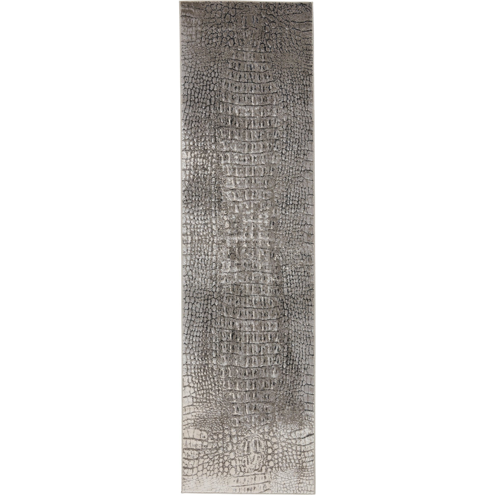 Canberra Rug by Jaipur Living in gray, black. Made from 35% metallic polyester 35% polypropylene 30% polyester in a unique style.