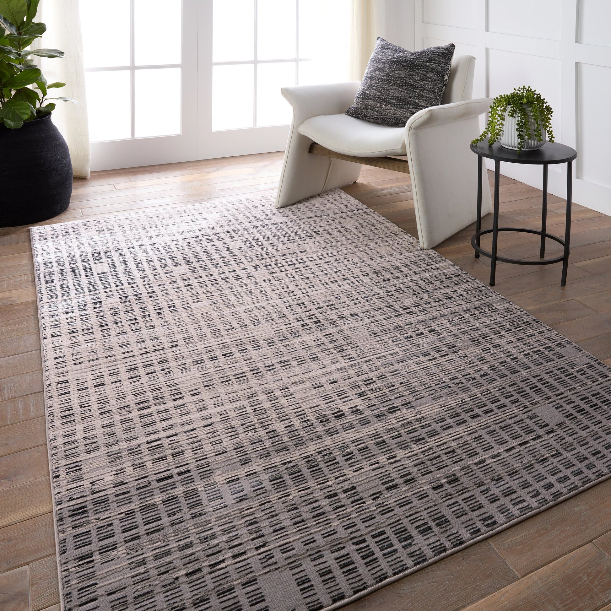 Catalyst Siran CTY32 Rug by Jaipur Living in gray, cream. Made from 65% polyester 35% polypropylene in a unique style.
