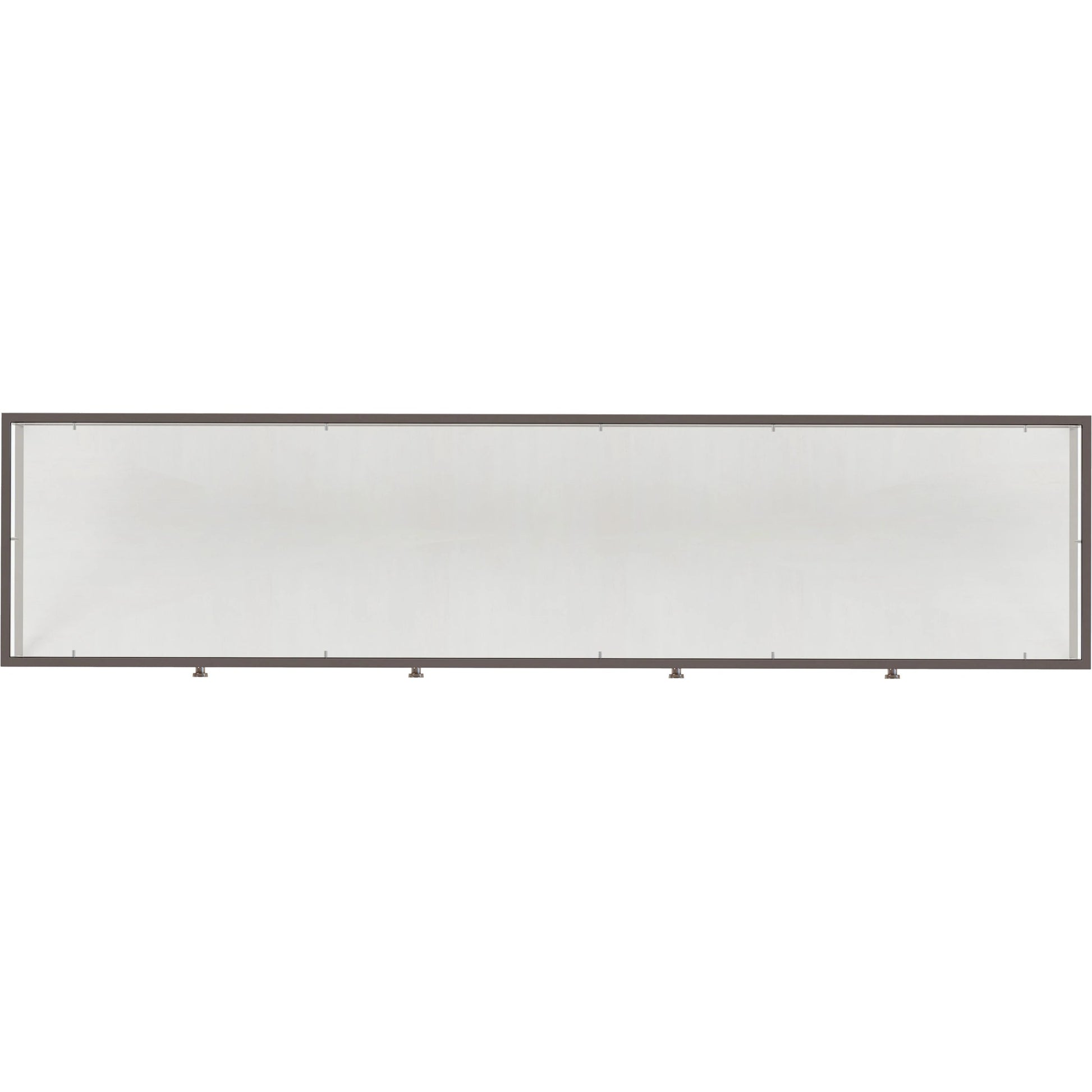 Mezzanine Console Table by A.R.T. Furniture in dove gray. Made from parawood, poplar solids, maple veneer, mirror, glass, steel in a modern style.